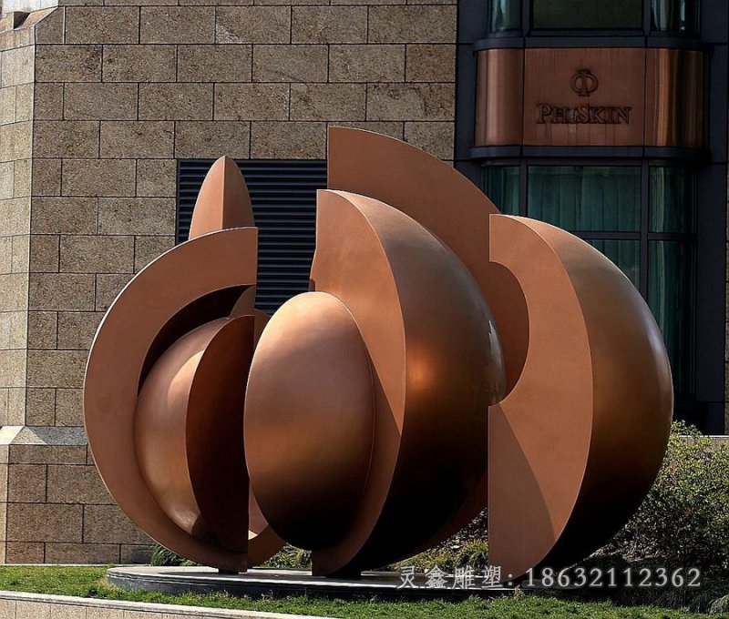 不锈钢企业景观雕塑 (37)