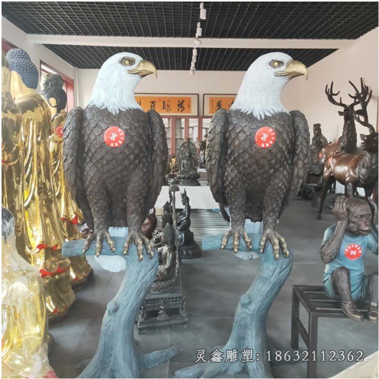 加工定制铜鹰 大鹏展翅铜老鹰 大展宏图铜雕老鹰雕塑 铜鹰摆件64090
