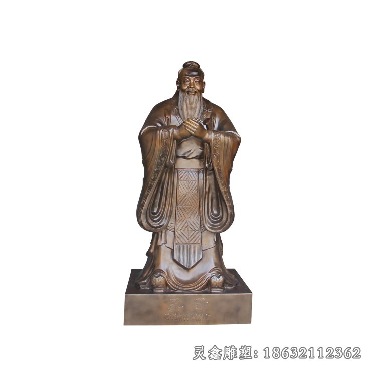 孔子校园铜雕
