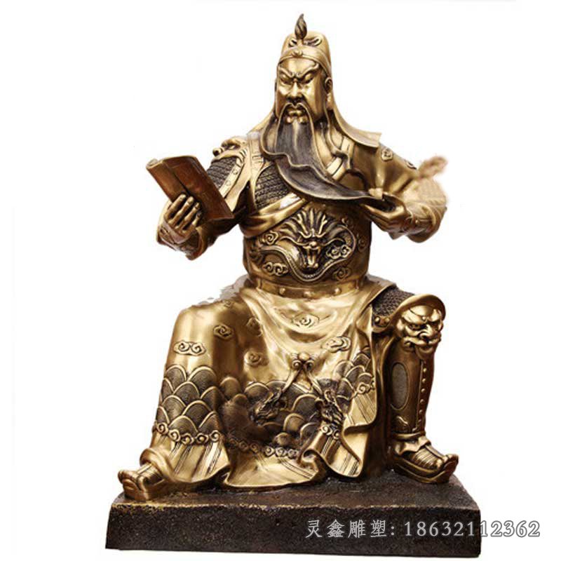 古代关公人物铜雕