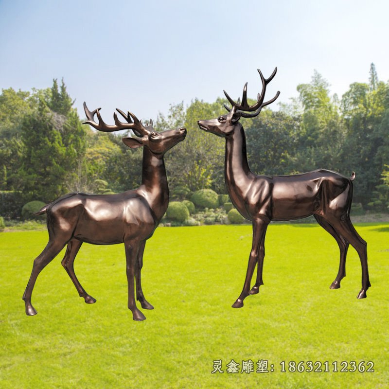 鹿铜雕 (41)