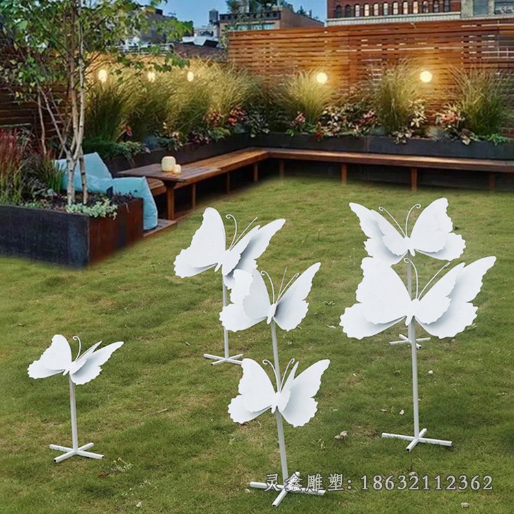 不锈钢镜面蝴蝶雕塑 (13)