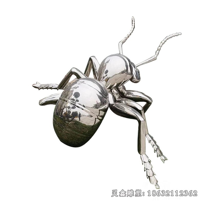 爬行蚂蚁不锈钢雕塑