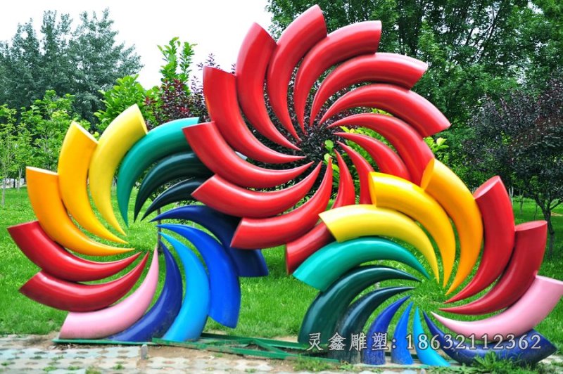 城市公园彩绘标志雕塑