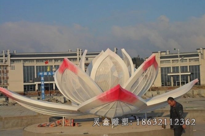 不锈钢莲花公园雕塑