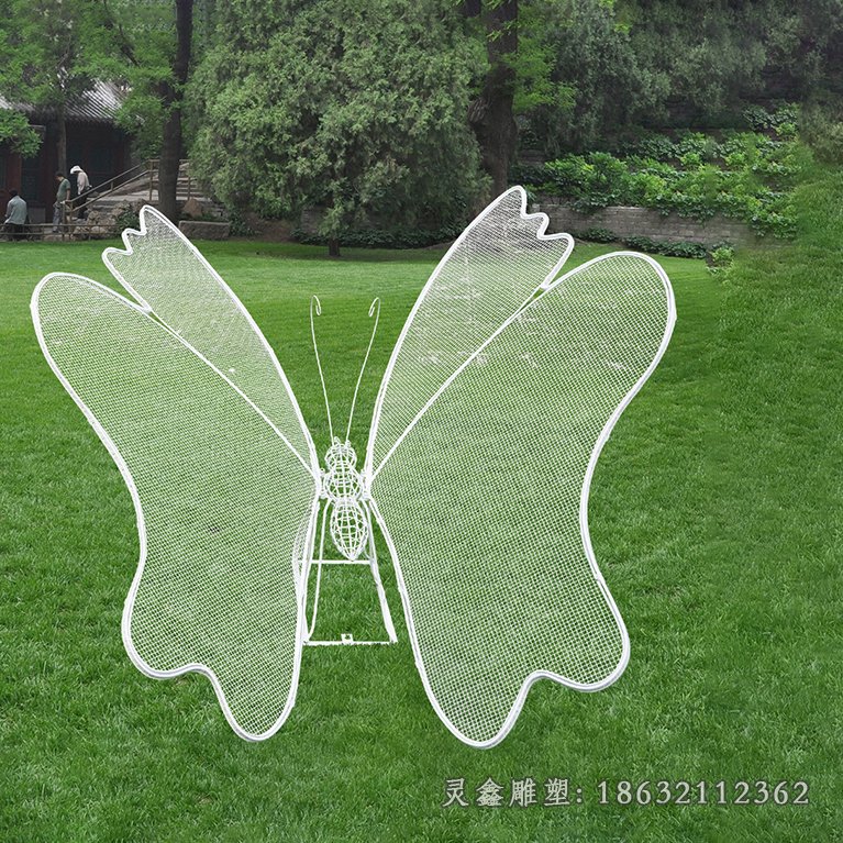 不锈钢镂空蝴蝶雕塑 (6)