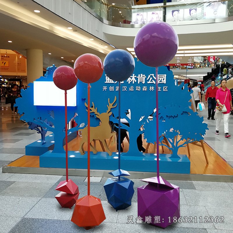 不锈钢气球广场景观雕塑