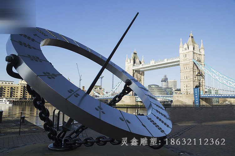 不锈钢日晷  广场景观雕塑[1]