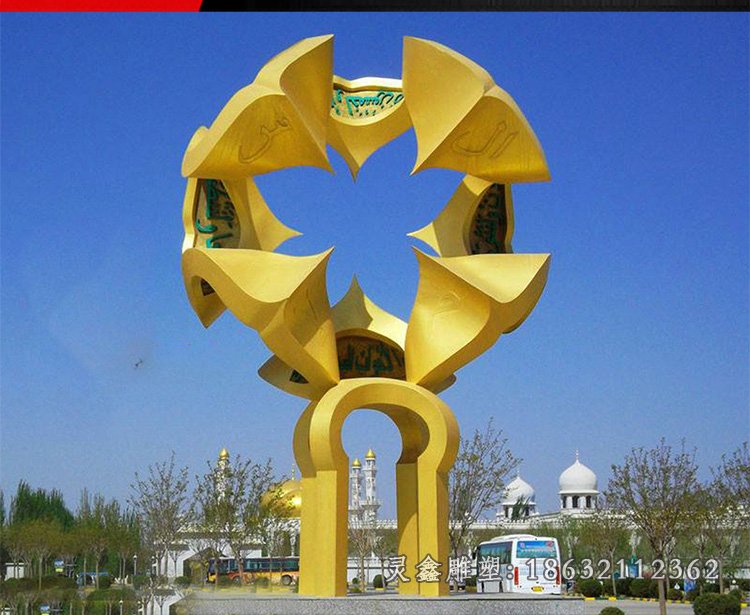不锈钢城市字母景观雕塑