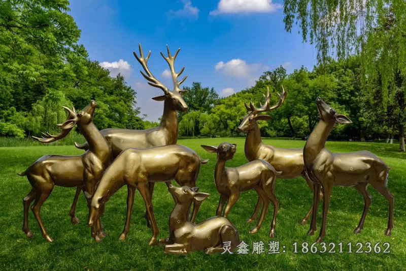 群雄逐鹿铜雕 (1)