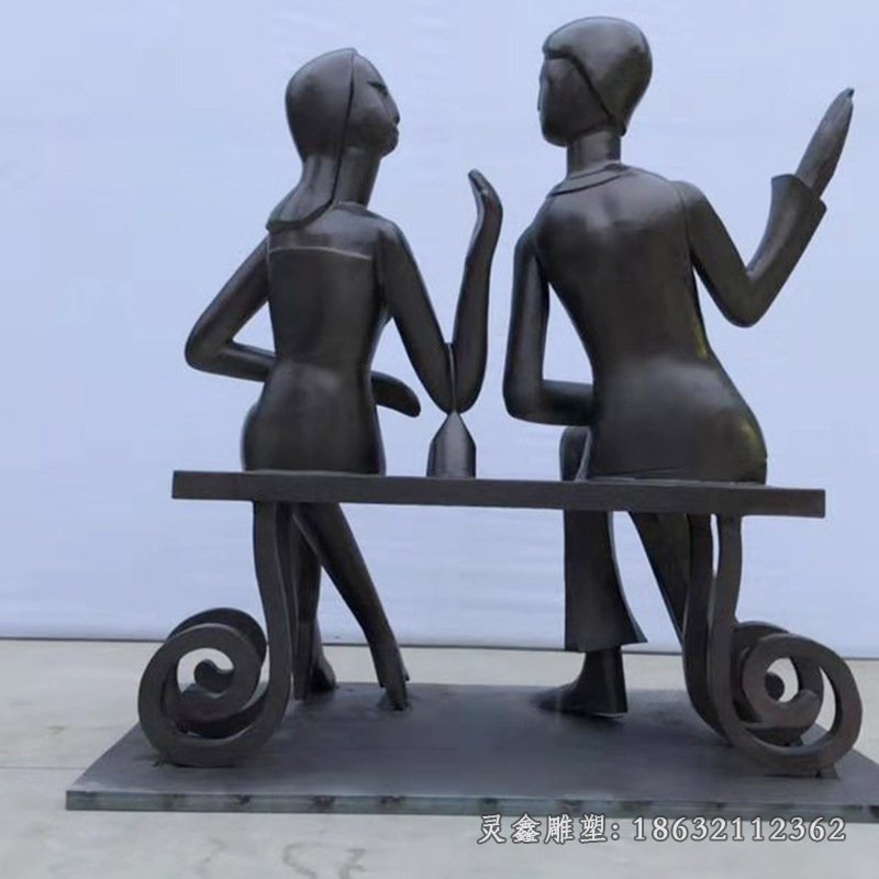 公园抽象人物景观铜雕