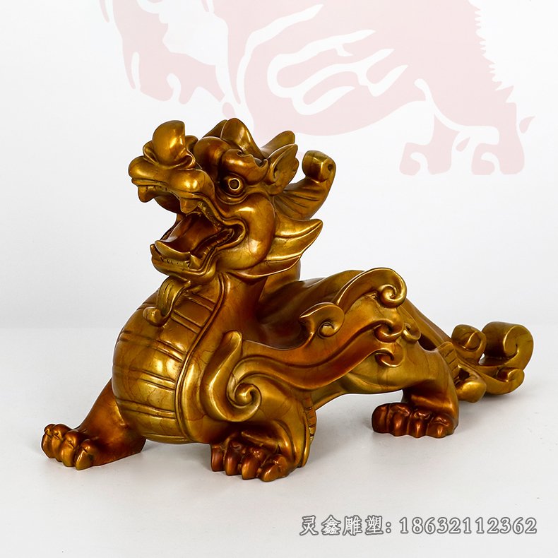 瑞兽貔貅铜雕 (6)