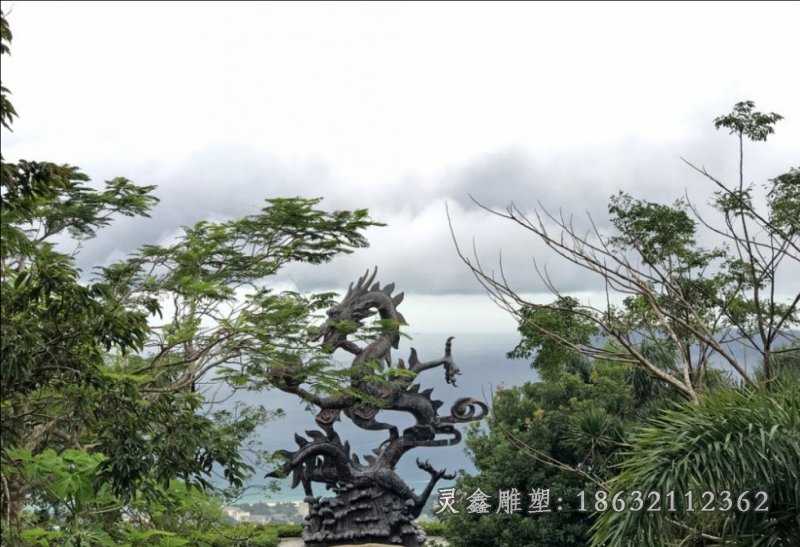 神龙铜雕，广场铜龙雕塑_看图王