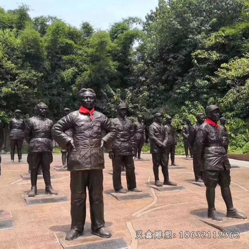 十大元帅人物景观铜雕