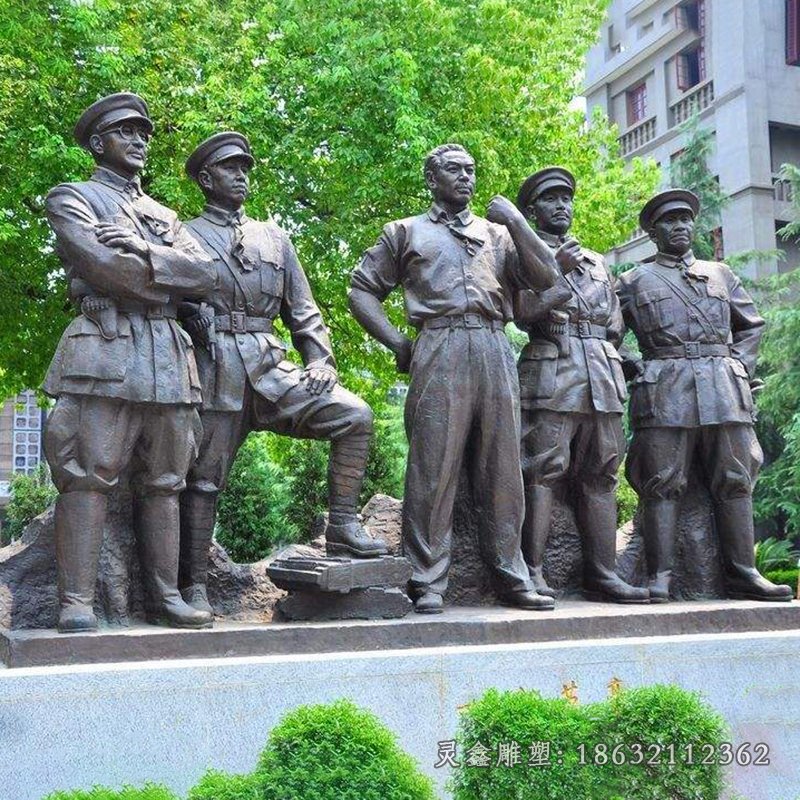 十大元帅城市人物铜雕
