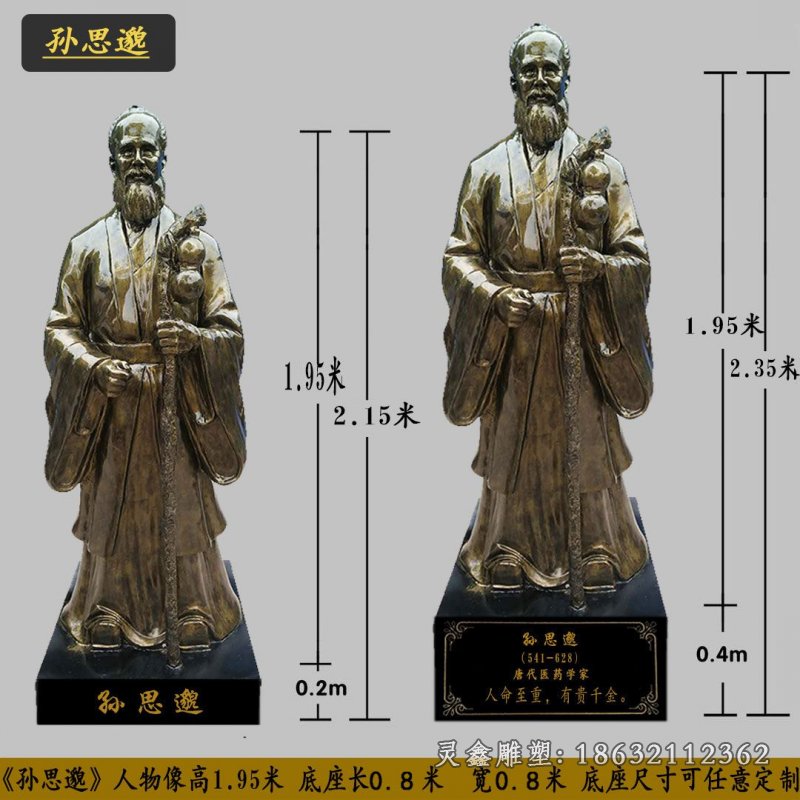 孙思邈铜雕 (6)