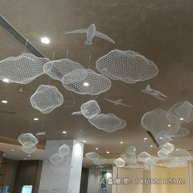 镂空云朵不锈钢景观雕塑镂空抽象云朵不锈钢雕塑 (2)