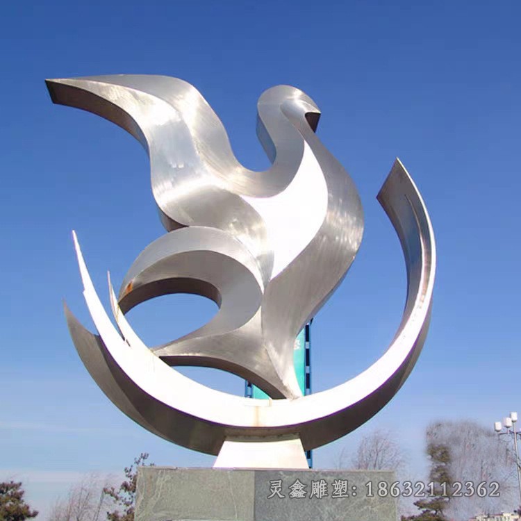不锈钢鸽子镜面不锈钢雕塑