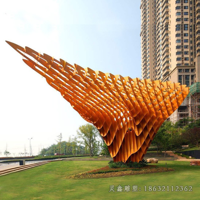 小区标志不锈钢景观铜雕