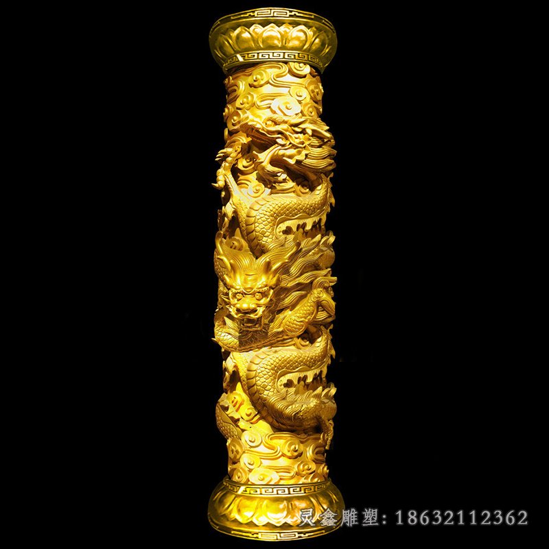 铜雕龙柱 (1)