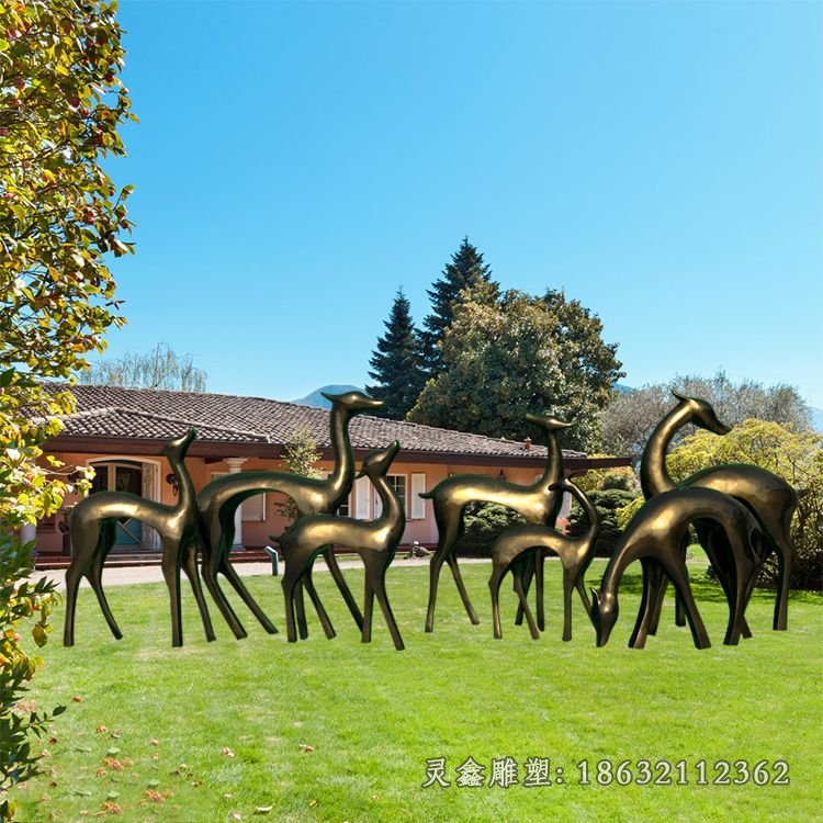 铜雕鹿 (6)