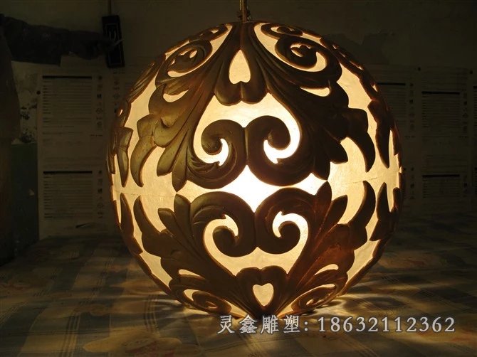 铜雕球，景观球，发光球雕塑 (3)