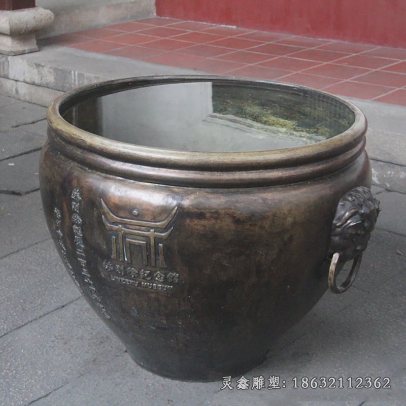 城市水缸景观铜雕