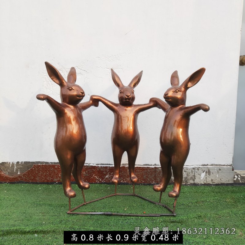 铜雕兔子 (3)