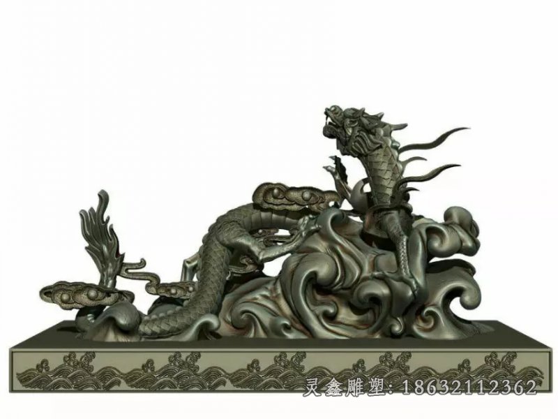 龙生肖动物铜雕