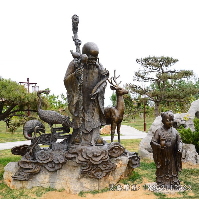 祝寿南极仙翁城市景观铜雕