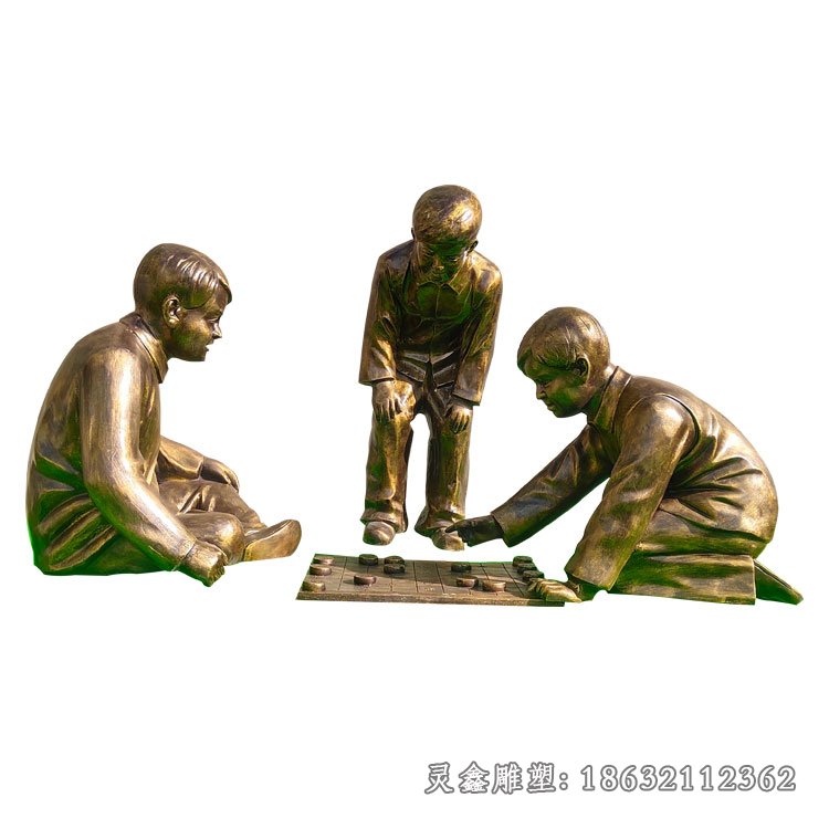 下棋景观铜雕 (27)