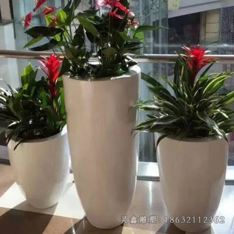 花盆庭院不锈钢景观雕塑