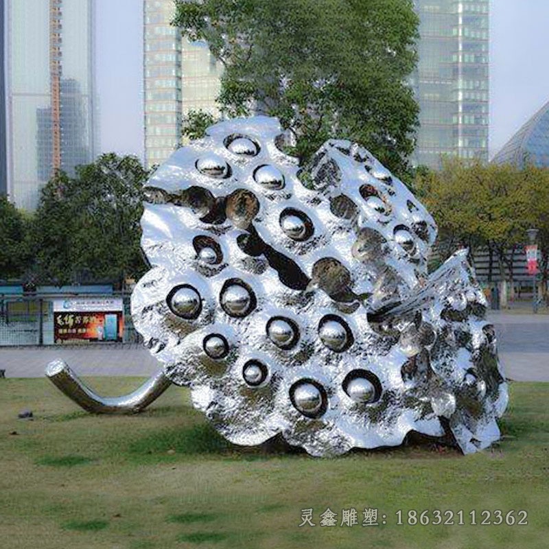 不锈钢莲蓬公园景观雕塑