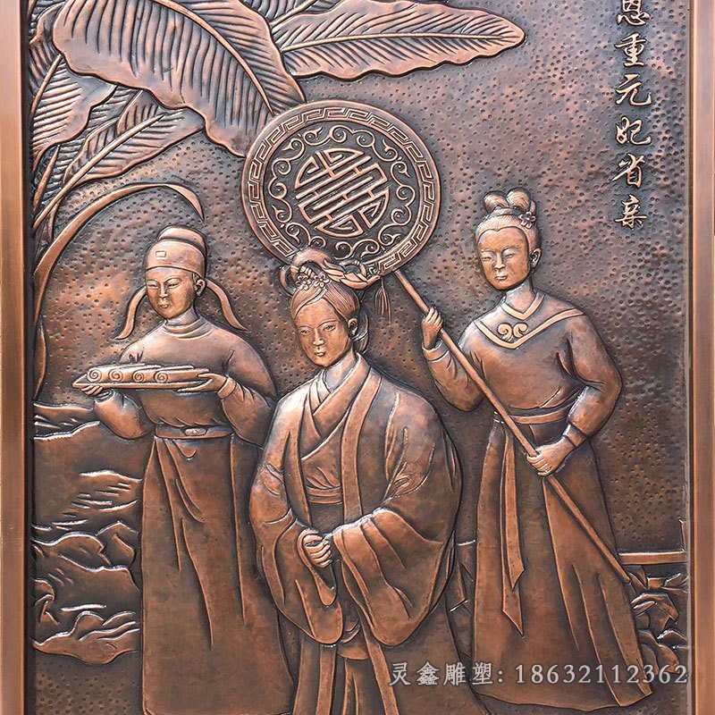 古代人物浮雕景观铜雕