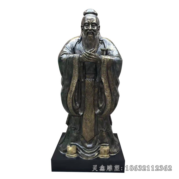 校园先师孔子人物铜雕