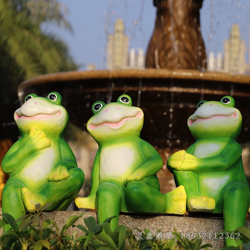 青蛙户外不锈钢雕塑