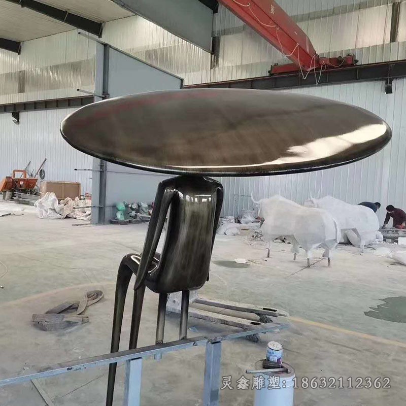 抽象人物园林不锈钢雕塑