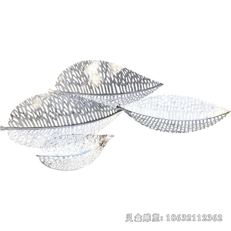 镂空树叶校园不锈钢雕塑