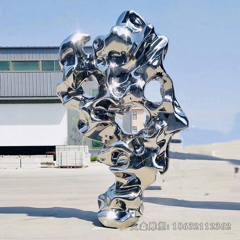 太湖石城市不锈钢景观雕塑