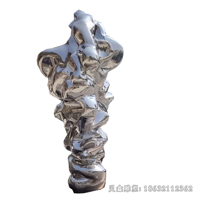 太湖石小区不锈钢雕塑
