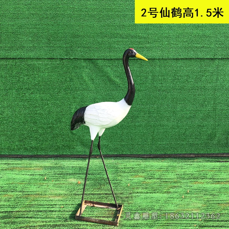 仙鹤街边不锈钢雕塑
