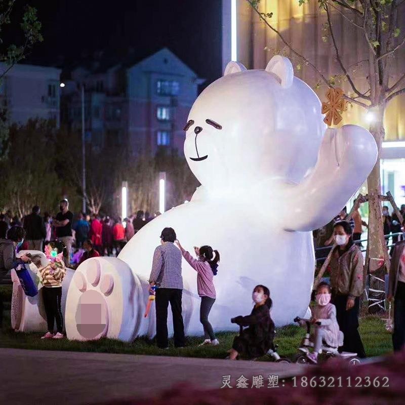 彩绘熊猫城市不锈钢雕塑
