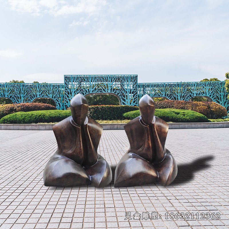 抽象人物景观城市铜雕
