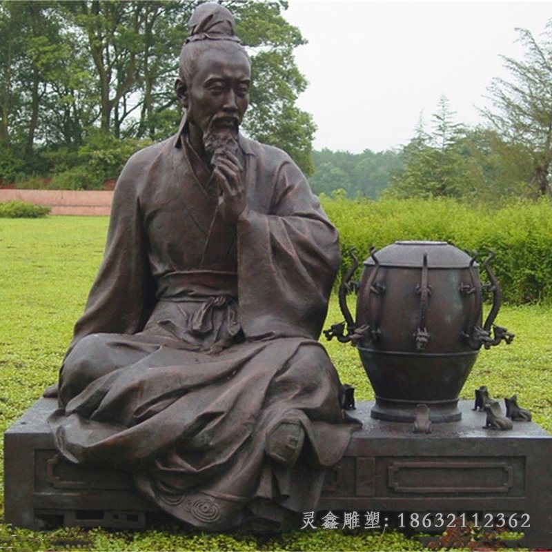张衡铜雕，科学家 (1)