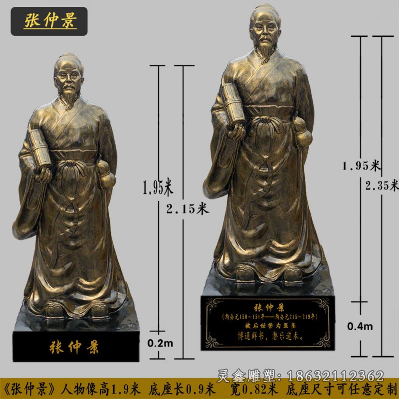 张仲景铜雕 (2)