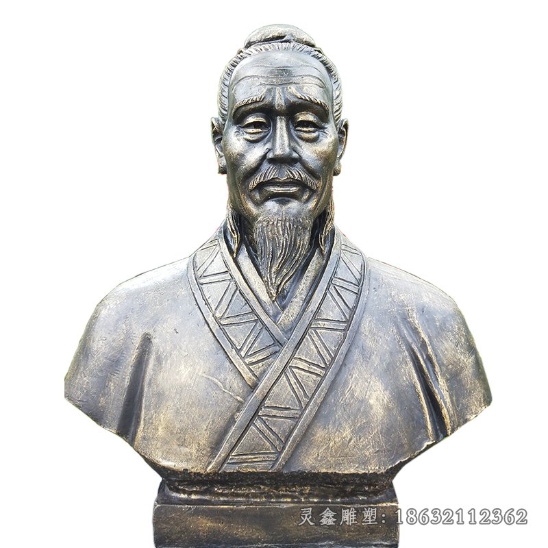 张仲景古人坐姿铜雕