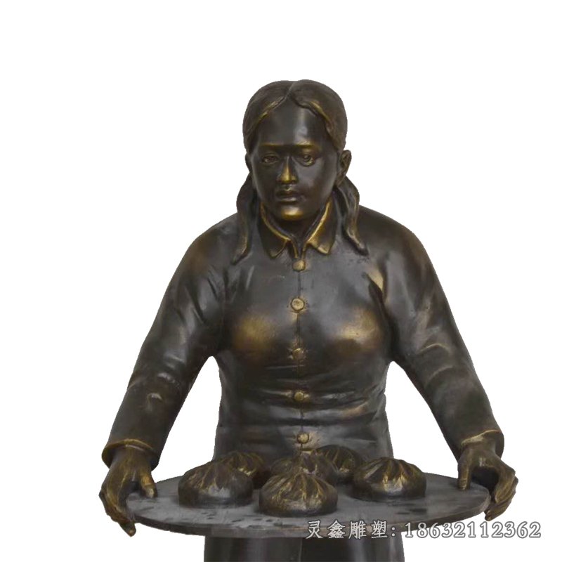 蒸包子景观铜雕 (11)