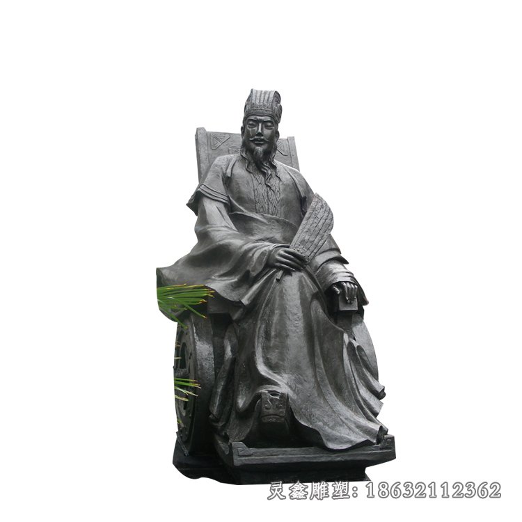 诸葛亮铜雕，古代名人铜雕 (2)