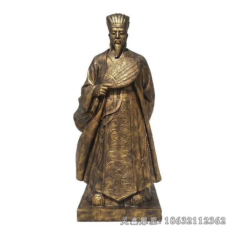 诸葛亮古代三国人物铜雕