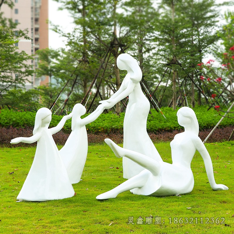 一家人公园不锈钢雕塑